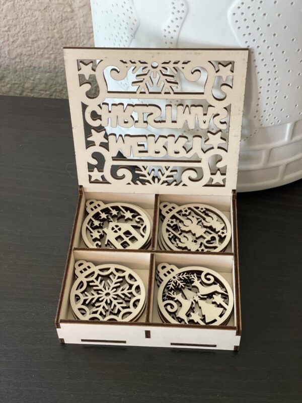 Weihnachtsbaumschmuck Set mit 12 Anhängern, Baumschmuck aus Holz, Christbaumschmuck, Weihnachtsbaum Dekoration, Weihnachtsdeko – Bild 6